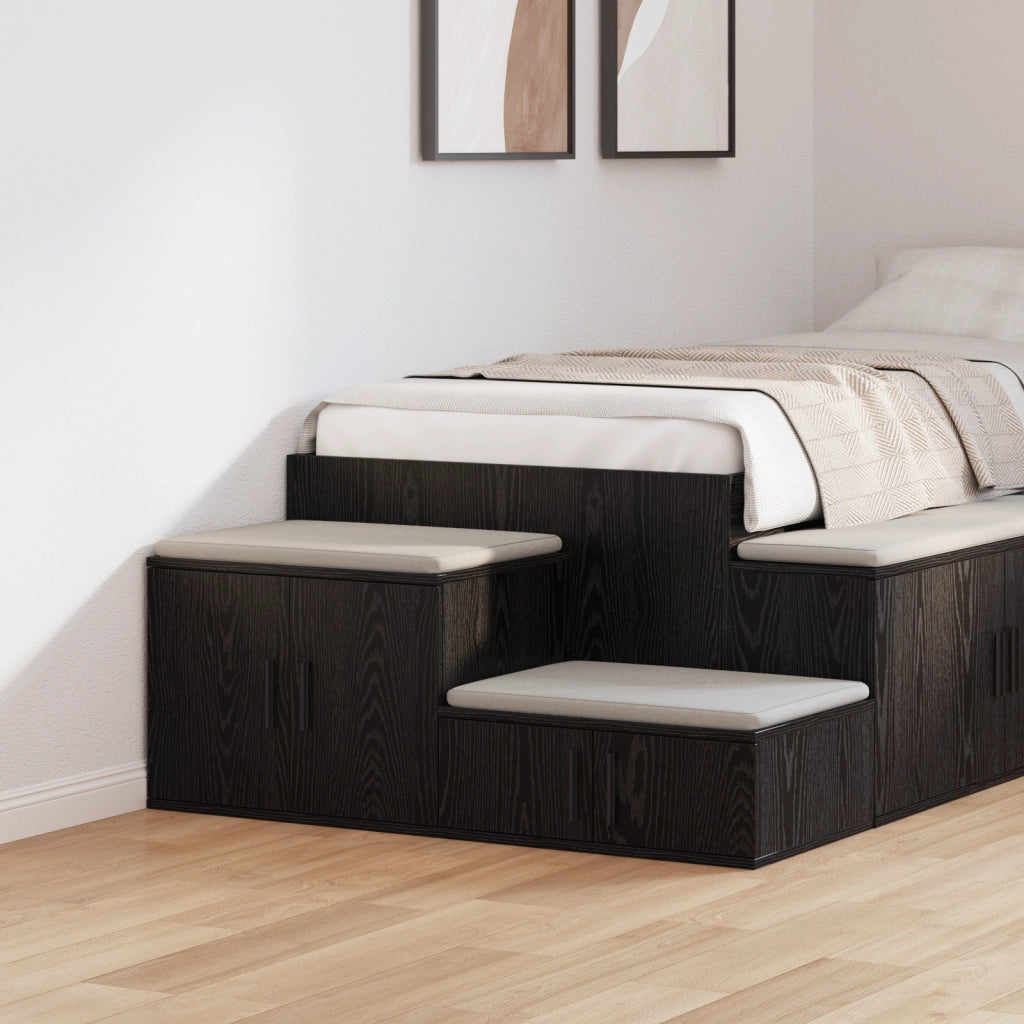 Armadio da stoccaggio  Nero 103x41x40 cm in legno ingegnerizzato