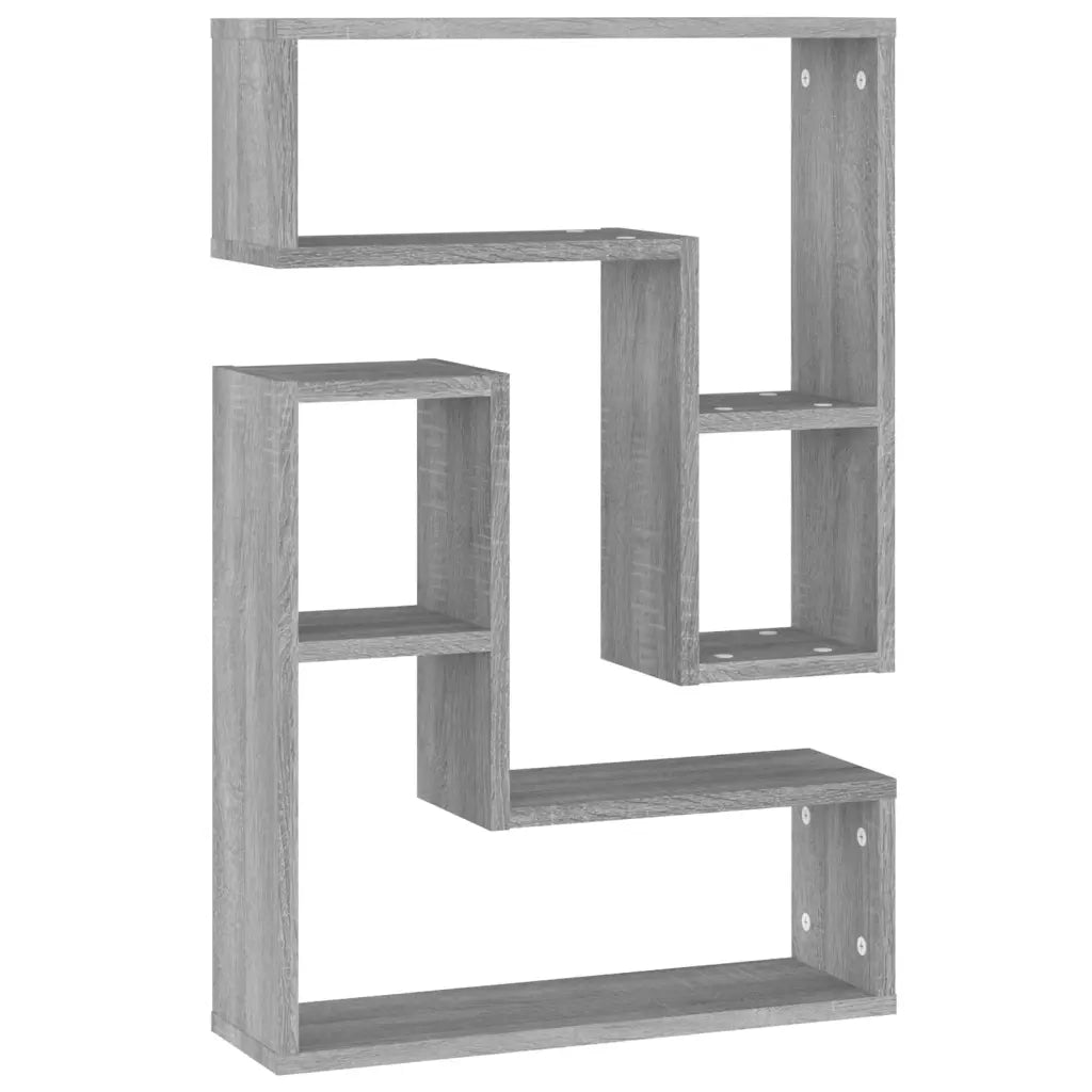 Mensole a Parete 2pz Grigio Sonoma 50x15x50cm Legno Multistrato 826642