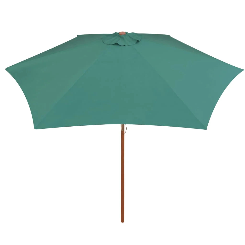 Ombrellone mobile da giardino con palo in legno 270 x 270 cm verde 02_0008141