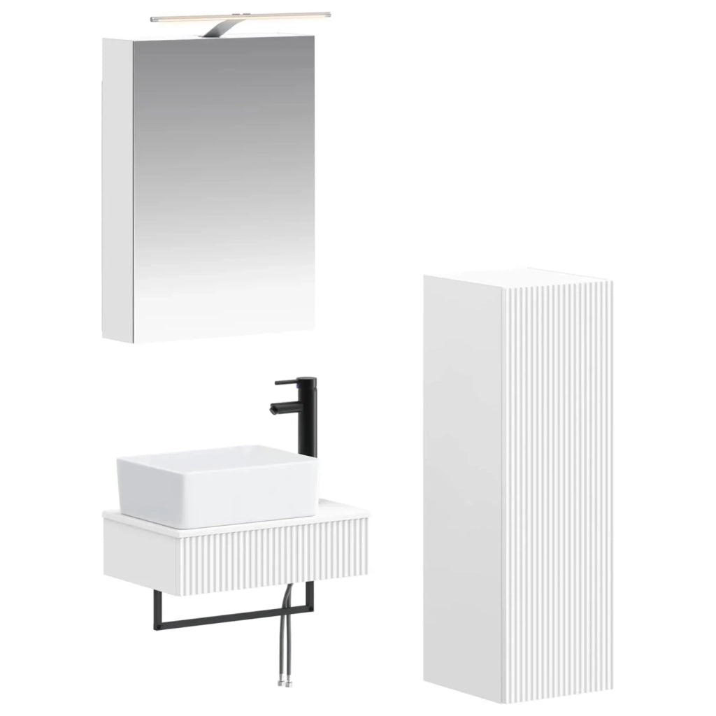 Set di Armadi da Bagno 4 pcs Bianco 50 x 14,5 x 70 cm 3407383