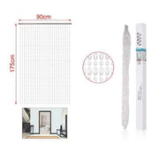 Trade Shop - Tenda Fili Con Perline Trasparenti Supporto Per Porta 90x175cm Moschiera 2002910 -