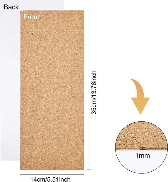 Piatti di gomma autoadesivi 35 x 14 cm per tavole di lavoro e professionisti - Set di 7 pezzi