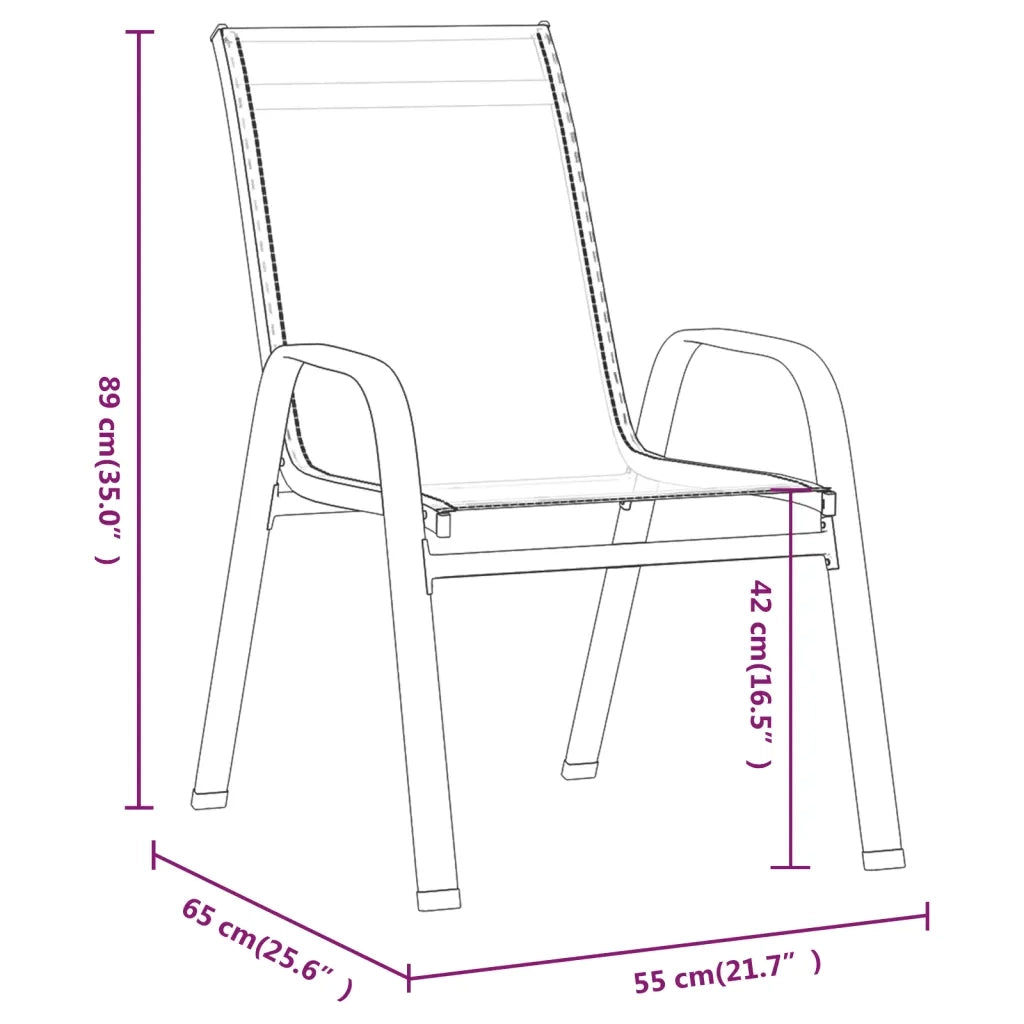 Set Mobili da Pranzo per Giardino 9 pz Nero 3095974