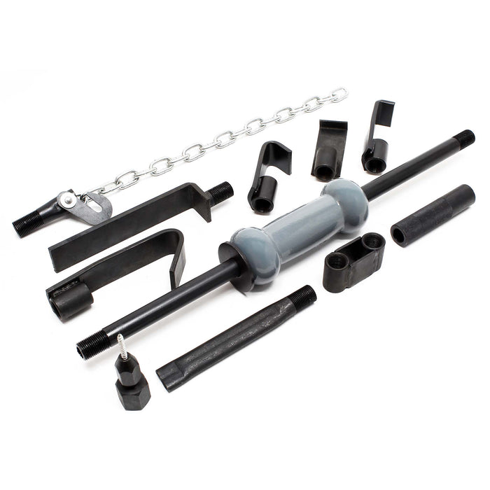 Set universale 11 pezzi per riparazione carrozzeria con martello scorrevole per ammaccature