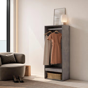 Armadio Aperto, 60x35x145cm, Camera da letto, Vestiti, scarpe, grigio cemento RF3488