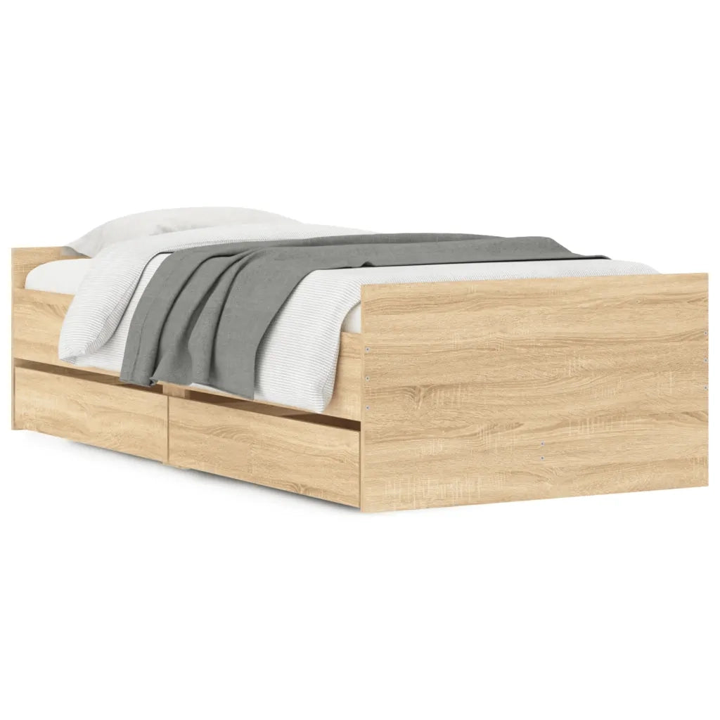 Giroletto con Cassetti Rovere Sonoma 90x200 cmcod mxl 109355
