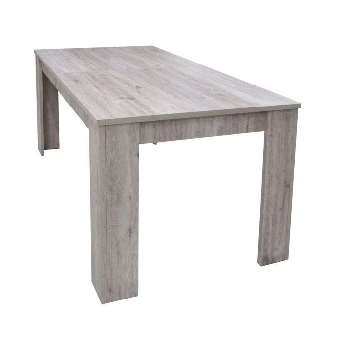 Tavolo allungabile Artino, Tavolo da pranzo estensibile, Consolle multiuso con allunghe, Cm 160x88h75, Rovere