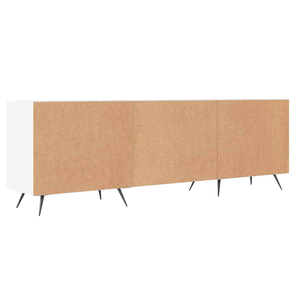 Mobile TV multimediale scaffale TV credenza mobile TV sala da pranzo soggiorno camera da letto 150 x 30 x 50 cm legno ingegnerizzato bianco 02_0025988