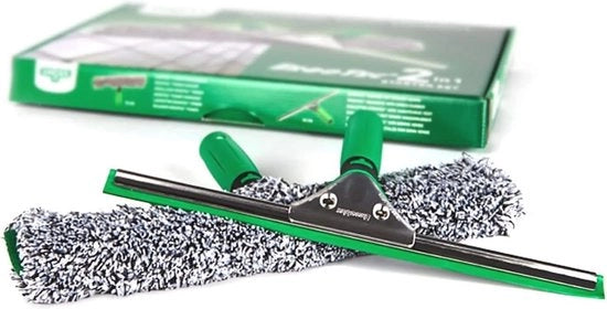 Kit di pulizia finestre 2in1 con aspirapolvere e lavastoviglie 35cm