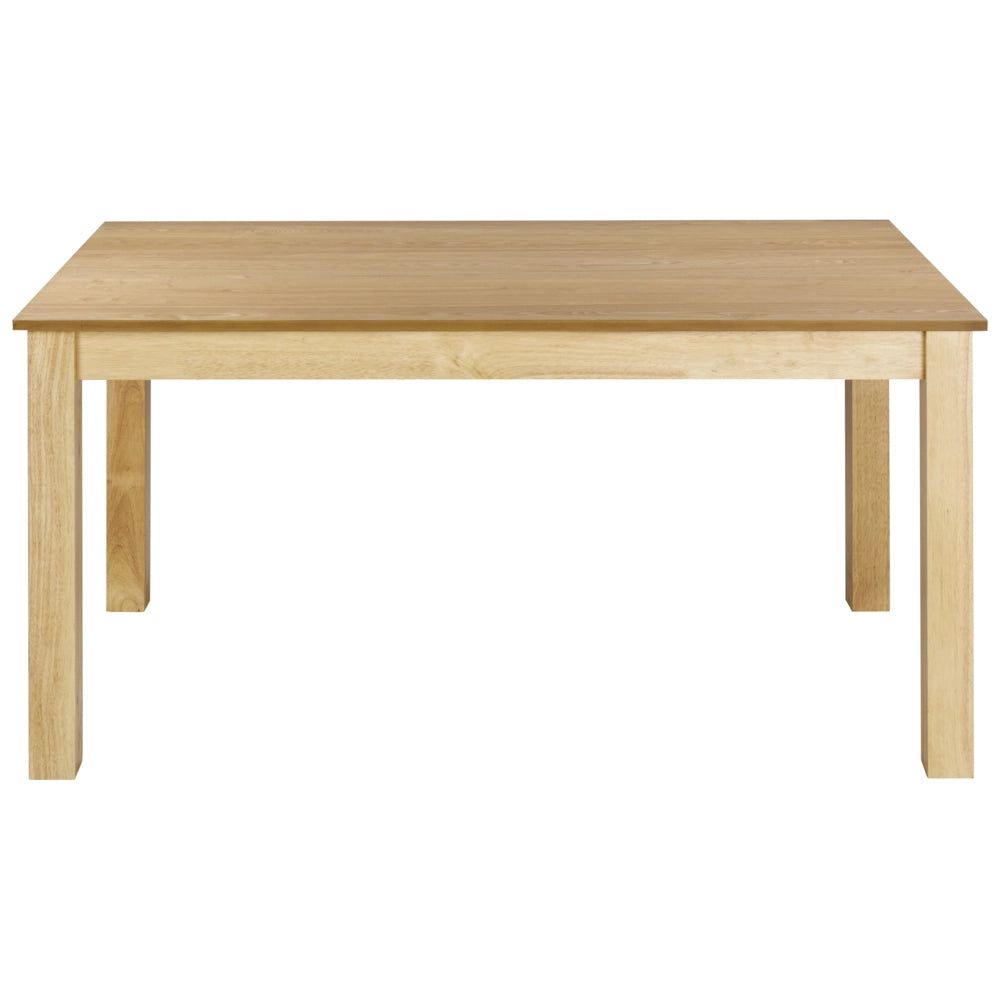 Tavolo da pranzo allungabile Legno chiaro MDF di gomma 160/240 x 90 cm Gambe in legno Piano rettangolare impiallacciato Finitura naturale