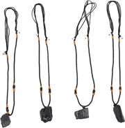 Set di catenelle per collana da 4 pezzi con pietra nera di tourmaline - pietra curativa per protezione, collana di pietra di fortuna con regolazione per collana contro energia negativa