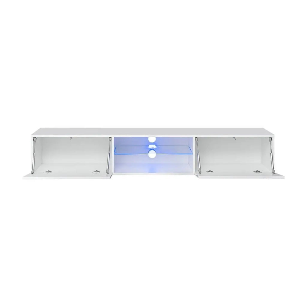 Set di mobili da soggiorno SWITCH XXIII – LED – Nero lucido – Design sospeso