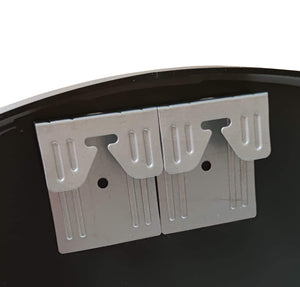 Specchio rotondo VALORA con cornice nera per bagno e soggiorno 80 cm