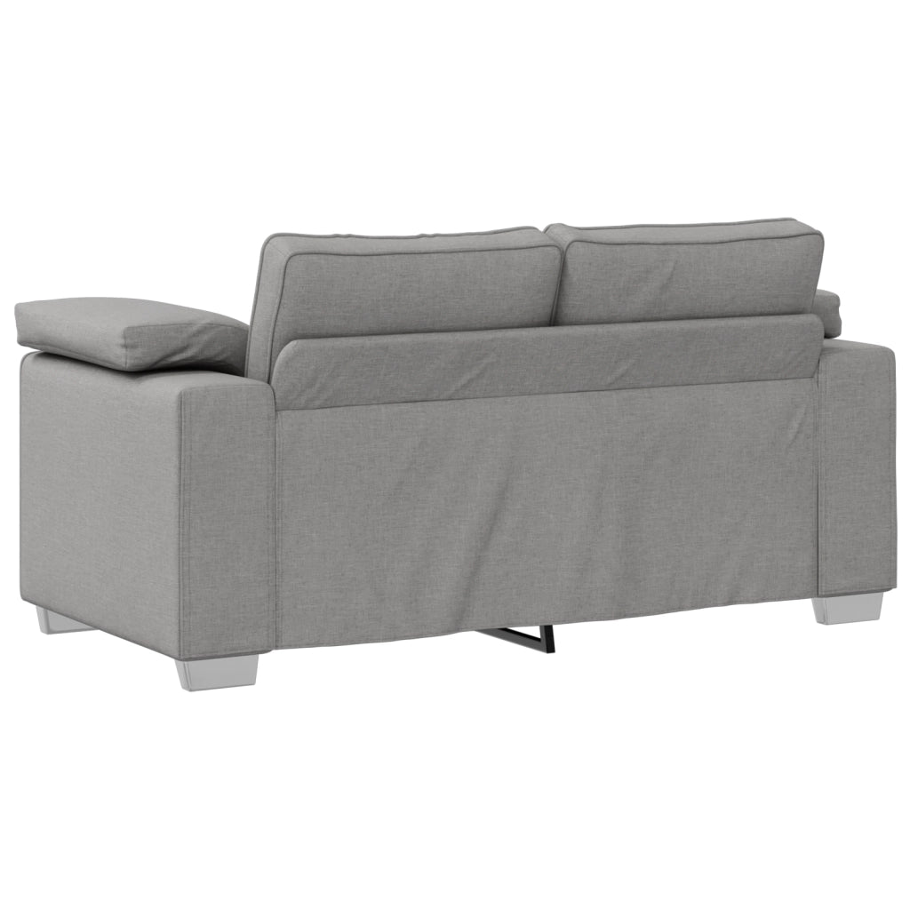 Set divano 2 pezzi con cuscini grigio chiaro