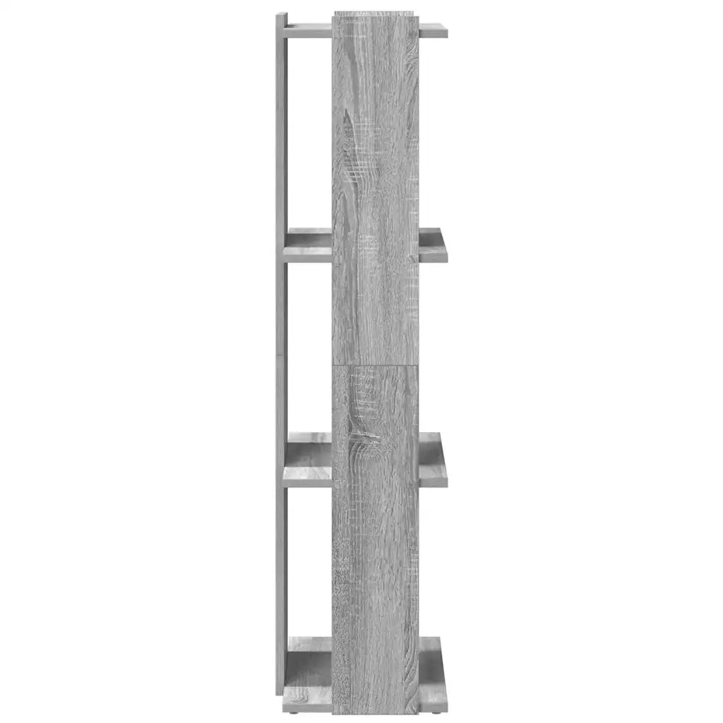 Libreria 3 Ripiani Grigio Sonoma 60x30x120cm Legno Multistrato 860270