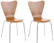 Set 2 Sedie Impilabili Calisto Rovere