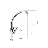 Rubinetto lavello con bocca alta girevole, tipo lusso - serie remix