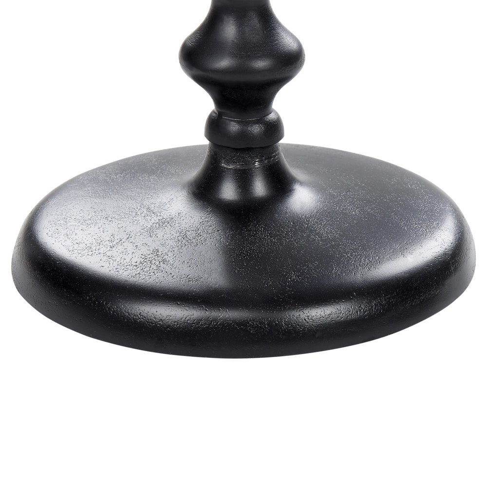 Tavolino in metallo nero 30 cm con a forma geometrica soggiorno camera da letto stile moderno