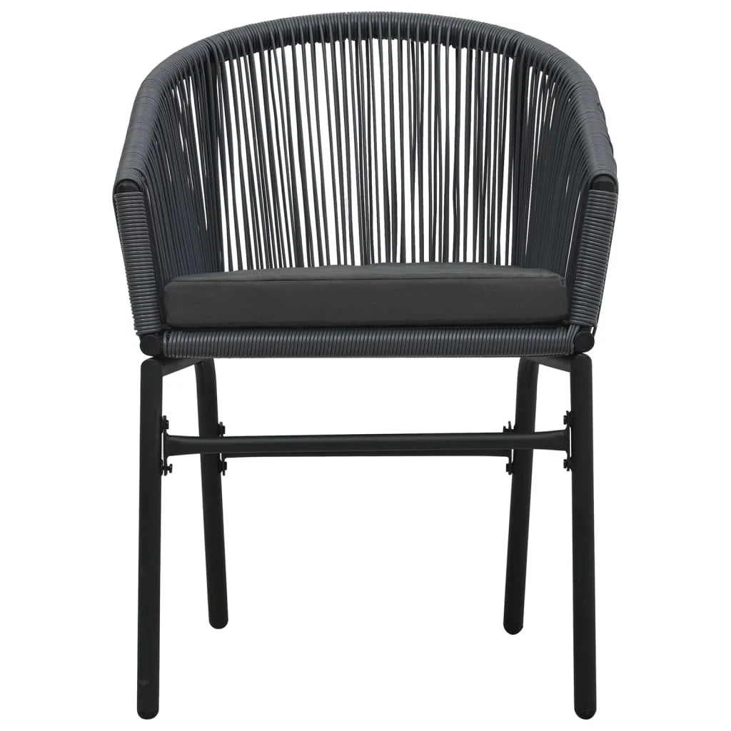 Set da pranzo da giardino per esterni 7 pezzi mobili grigi 02_0013960
