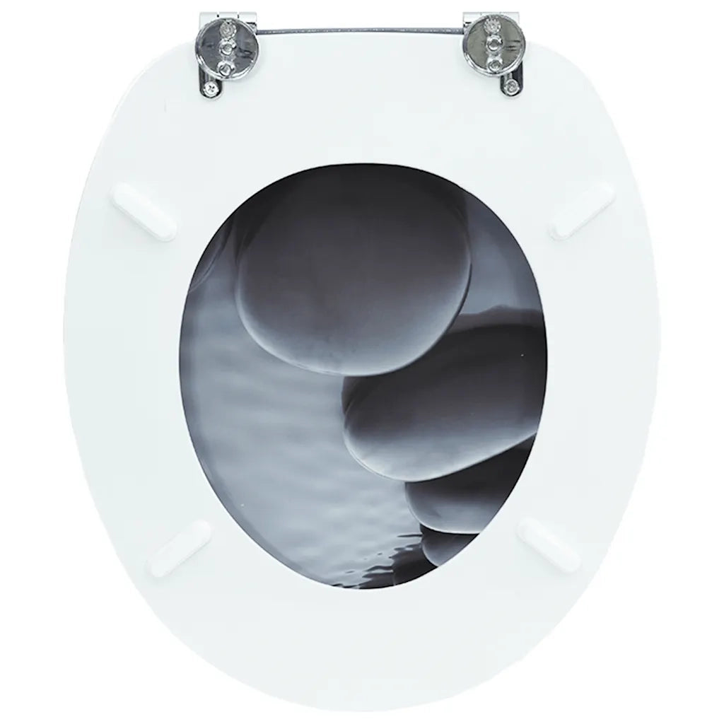 Sedile WC in MDF con Coperchio Design Pietre CFW5001100