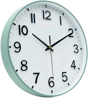 Orologio a Parete Radiocomandato 30 cm Ora Silenziosa Senza Suono di Giro, Moderno Orologio a Batterie per Casa, Cucina, Salotto, Ufficio, Decorazione da Parete (Frammento Verde)