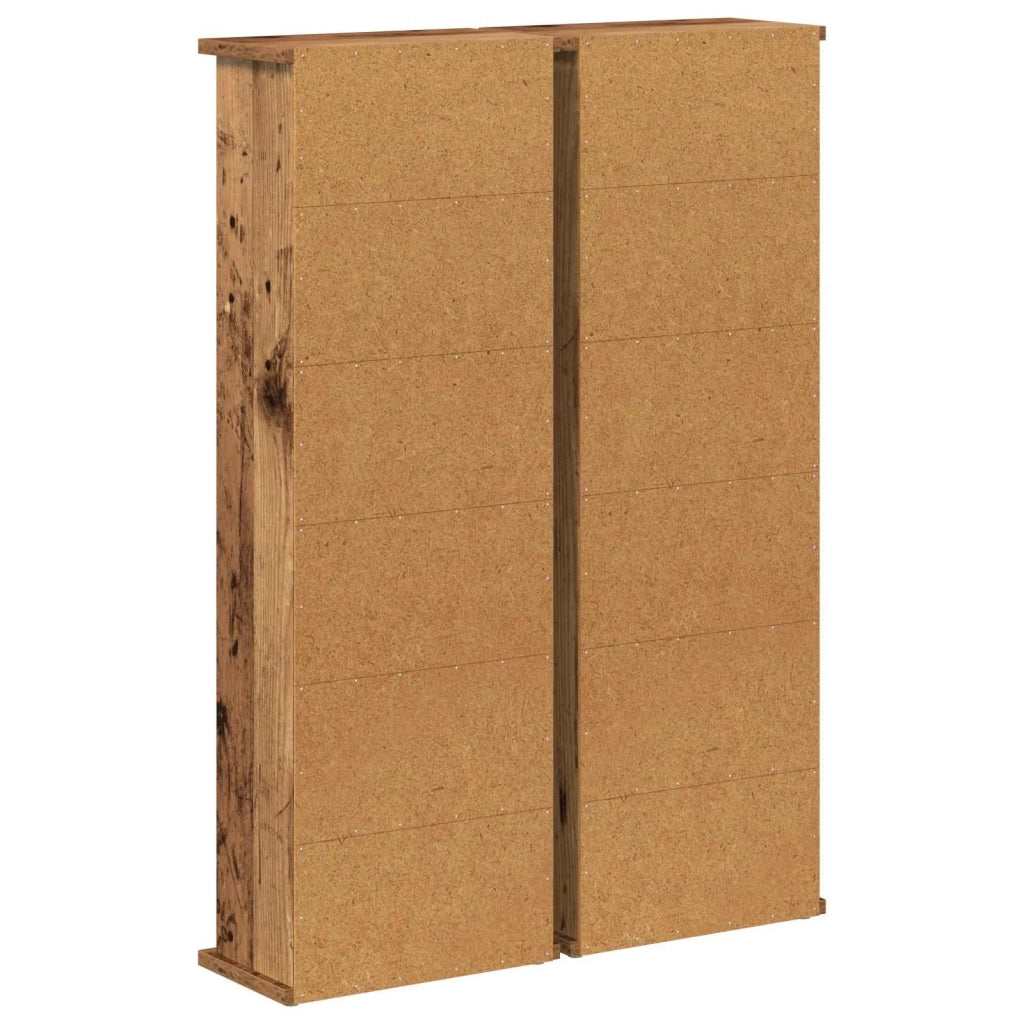 Mobile per CD 2 pz Legno antico 60 x 17 x 92 cm 8012759