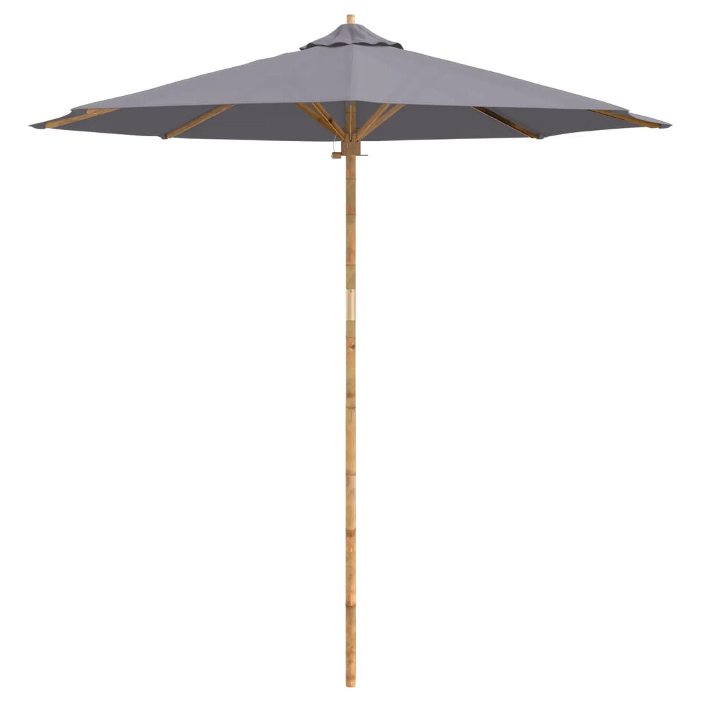 Ombrello da giardino Grigio scuro Ø 240 x 260 cm Bambù 4108087
