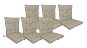 Set Cuscini Sedia Con Schienale Imbottiti Con Laccetti Banda Elastica 40 x 80 Cm Corda - 6 Pezzi