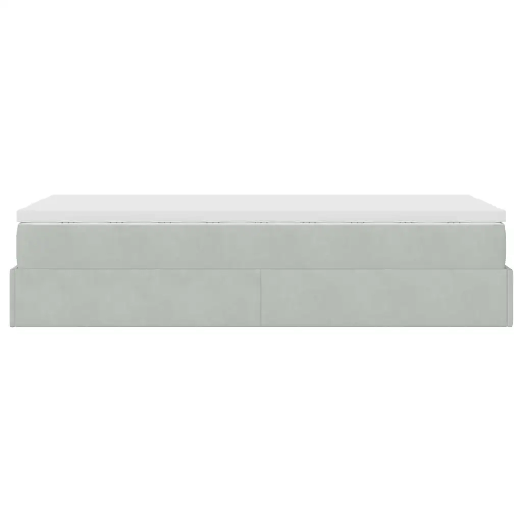 vidaXL Struttura Letto Pouf con Materasso 80x200 cm in Velluto