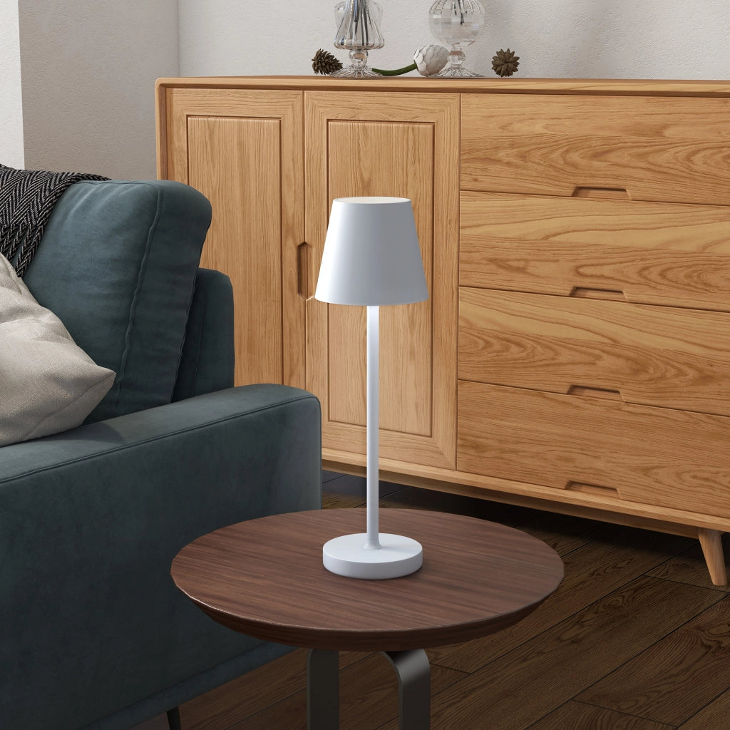 Lampada da Tavolo LED Ricaricabile ¨C zephmum ¨C Grigio 3 Colori ?11,2x36,5 cm