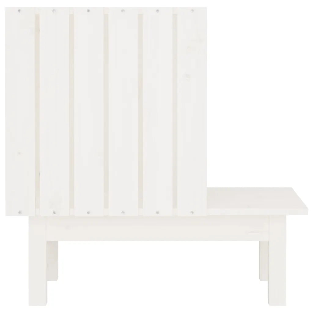 Casetta per Gatti Bianca 60x36x60 cm in Legno Massello di Pino cod mxl 12416