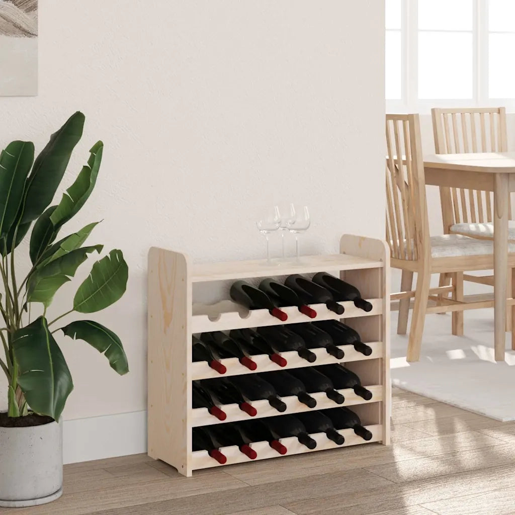 Portavini Pannello Superiore 67,5x25x60 cm Legno Massello Pino