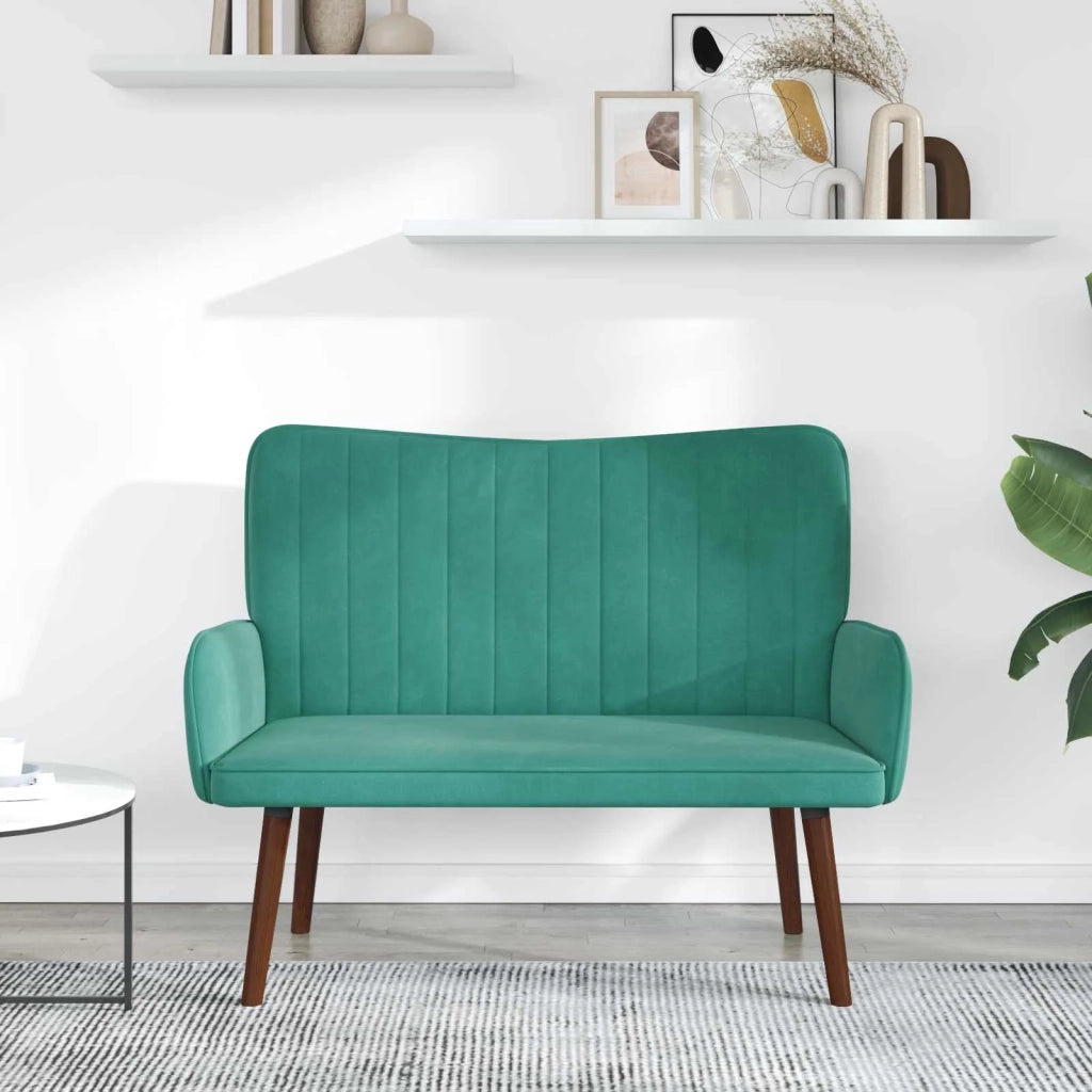 Sofa a Due Posti Turchese 115 x 61 x 87 cm Velluto