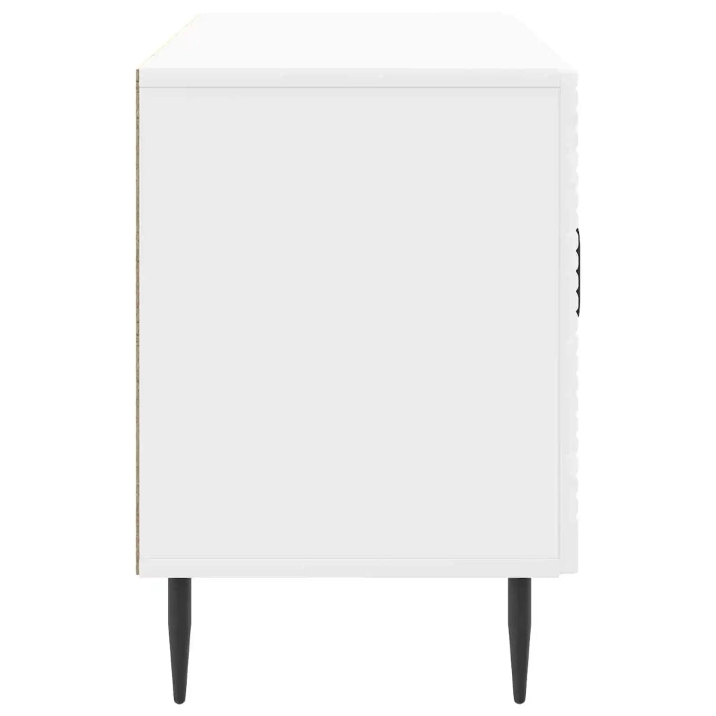 Mobile TV Bianco Lucido 99 x 34,5 x 50 cm Legno ingegnerizzato