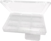 Cassetto di Archiviazione Transparenza - 9 Pezzi + 1 Grande Scatola - Coperchio - Leggero - Ideale per Gioielli/Perle - Scatole di Archiviazione