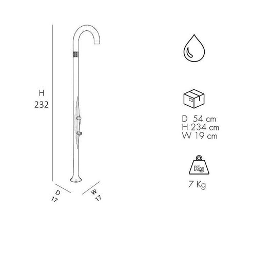 Doccia Tradizionale In Polietilene Funny Yin Top Line Con Lavapiedi Colore Zaffiro Cv-T125-Tl/5600