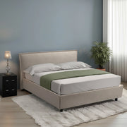 Letto Matrimoniale Bruzolo, Letto Matrimoniale Materasso Incluso Made in Italy, Grigio Tortora\