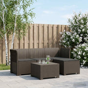 Divano da giardino 4 posti con cuscini aspetto rattan PP 3443939