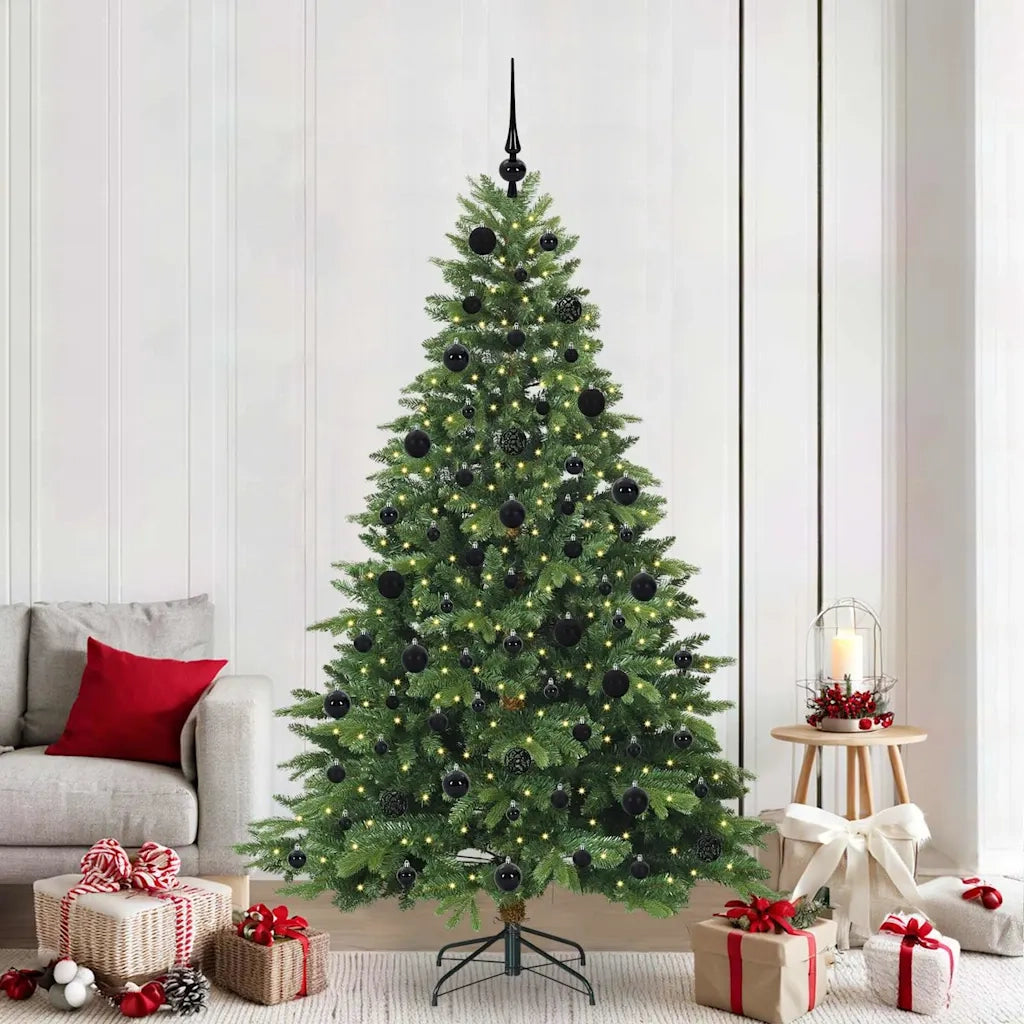 Albero di Natale artificiale con 300 LED Verde 210 cm PE e PVC 3397563
