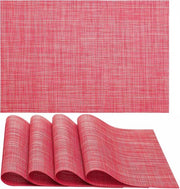 Piastre di tavolo, lavabili, antiscivolo, termoresistente, vinile, lavabili, per cucina, tavolo da pranzo, hotel, 30 x 45 cm (rosso 2)