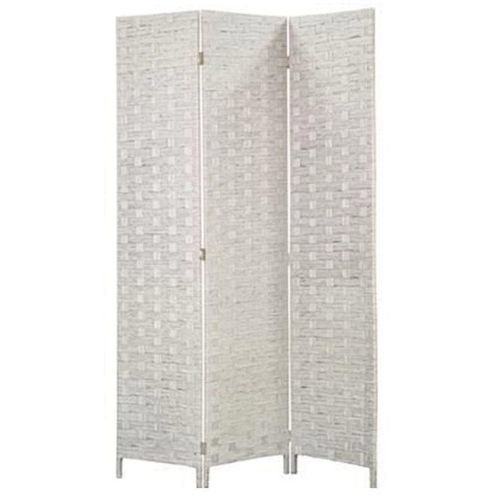 Trade Shop - Separe' A 3 Ante Pannelli Double Face Grigio Paravento Divisorio Ambienti Sep01 030421 -