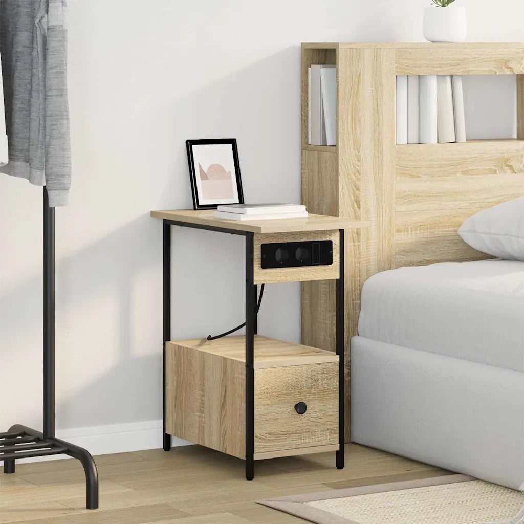 Armadio da Notte con cassetto Rovere Sonoma 60 x 30 x 61 cm 859596