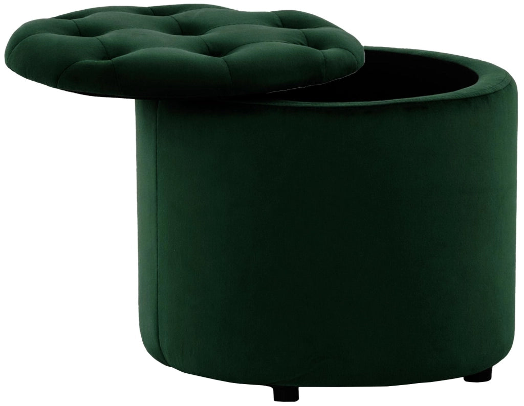 Pouf Contenitore Pantin In Velluto verde