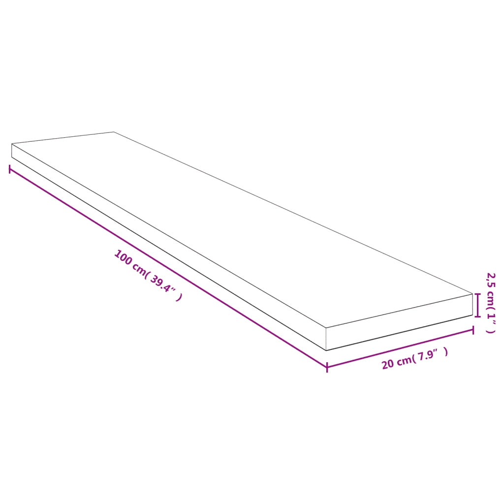 Scaffale a Parete 100x20x2,5 cm in Bambù 352731
