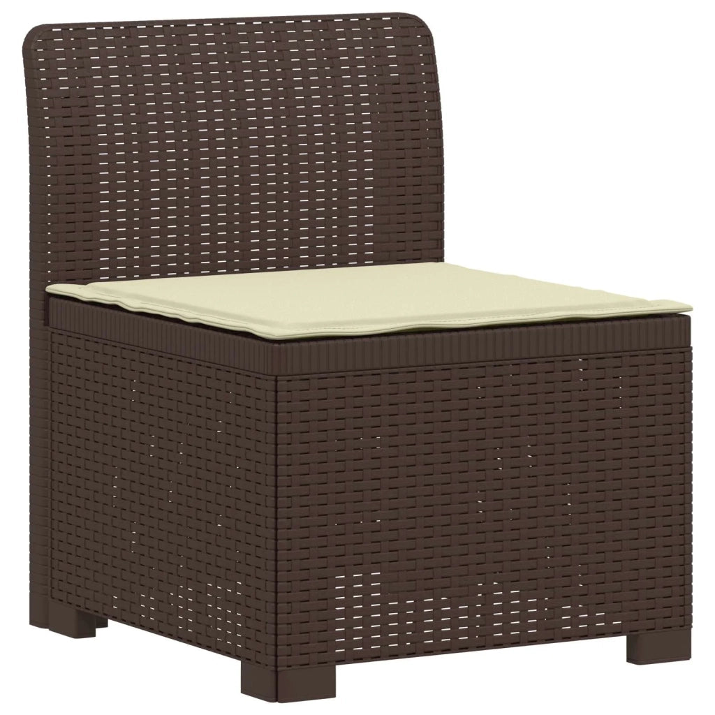 Divano da Giardino a 1 Posto con Cuscino Aspetto Rattan PP 8011784