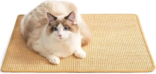 Sisal Tapijt per Gatti con Antisfregio e Protezione Antiscivolo per Mobili e Porte - Dimensioni 60 x 40 cm - Colore Variabile