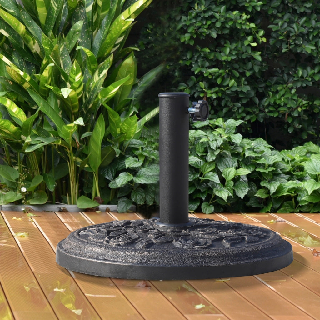 Base per Ombrellone da Giardino 9 kg ¨C Zephmum ¨C Bronce ?45,5x31 cm per 38/48mm