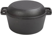 Pentola a Cottura in Acciaio Inox 10,24 Pollici - Padella in Acciaio Inox - Accessori Cucina con Coperchio - Maniglie Doppie - Cottura Salutare - 4,7 Litri - Cottura Lenta