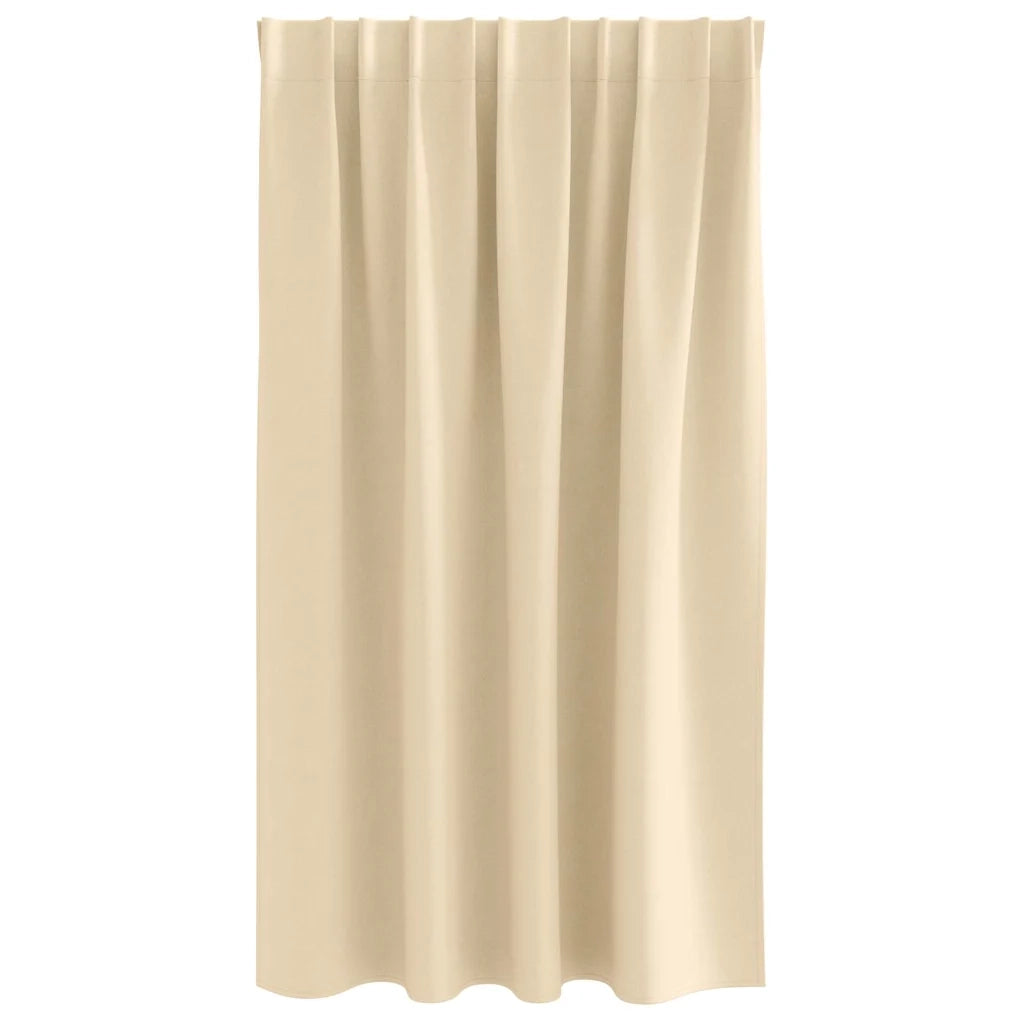 Tende Blackout con Anelli 2 pcs Crema 140 x 140 cm Poliestere 4107483