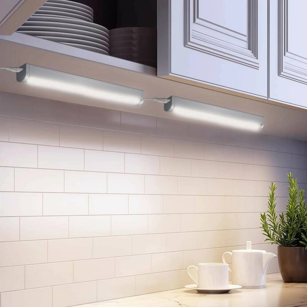 Trade Shop - Lampada Luce Sottopensile 30cm Mobili Cucina Armadio Barra Led 330lm Bianco -
